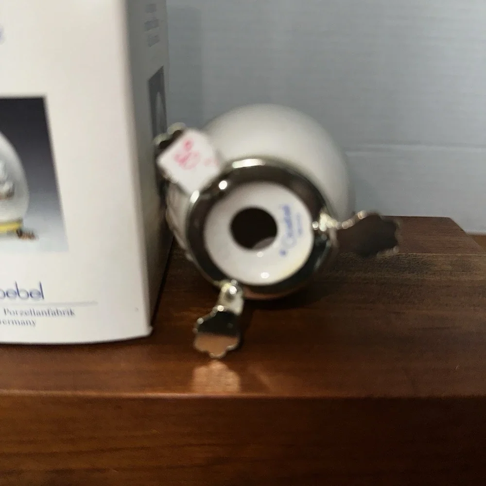 1998 Goebel Porcelain Easter Egg Swans with‎ Stand & Box 21st Edition Annual Egg